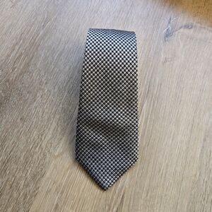 Classic Black and White Checkered Tie